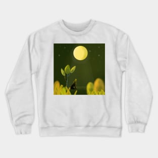 Wolf in the night forest. Crewneck Sweatshirt